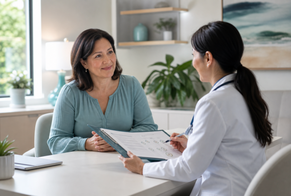 Physician consulting with patient about supervised appetite support options