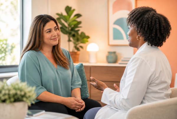 Warm clinic consultation about medical weight loss injections